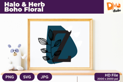Halo &amp; Herb Boho Floral Monogram Product Image 1