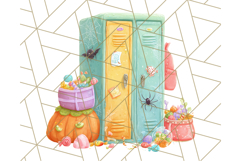 Halloween Costume Parade Clipart PNG with Monsters Clip Art Product Image 4