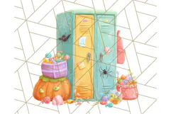 Halloween Costume Parade Clipart PNG with Monsters Clip Art Product Image 4