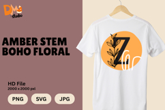 Amber Stem Boho Floral Monogram Product Image 1