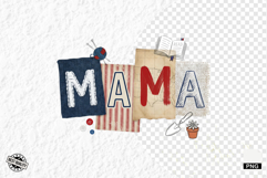 Patriotic MAMA Collage PNG Sublimation Product Image 1