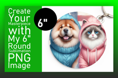 Stylish Round Design for Sublimation , Dog and cat Product Image 1