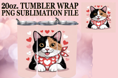 RADIANT SPIRIT 20oz TUMBLER WRAP, Valentines Cat Product Image 1
