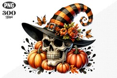 Halloween Skull Sublimation - Clipart PNG Design Product Image 1