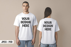 T-Shirt Mockup Male and Female Jpeg &amp; PSD Product Image 2