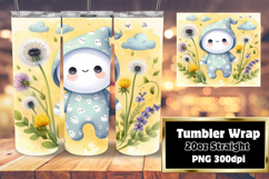 20oz Sublimation Design Download , Cute Ghost Product Image 1