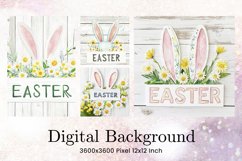 Easter Bunny Background Backdrop Rabbit Wallpaper Wall Art Product Image 1