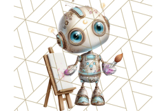 Robot Clipart, Soft Realistic Full Body Robot PNG Images Product Image 4