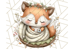 Woodland Nursery Baby Animals Clipart, Cute Animals Png Product Image 4