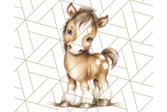Cowgirl Baby Clipart PNG, Cute Toddler Western Outfit Art Product Image 4