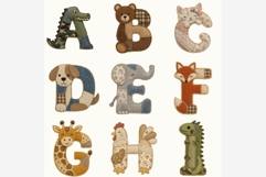 Patchwork Animals Alphabet PNG Bundle Product Image 5