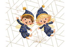 Santa’s Pajama Day Clipart, Cute Christmas Bedtime PNG Product Image 4