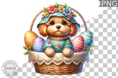 Easter Dog Sublimation - Easter Clipart PNG Design Product Image 1