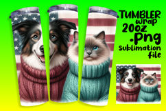 ARTISTIC PNG for 20oz Tumbler , Dog and cat Product Image 1