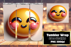 VIBRANT Design for 20oz Tumbler , 3D Emoji Product Image 1
