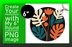 Playful Circle Design for Sublimation , Flowers Product Image 1