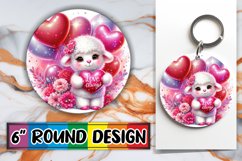 Radiant Round Sublimation Coasters, Valentines Product Image 1