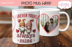 Cute Valentines Photo Mug Wrap template PNG for Sublimation Product Image 3
