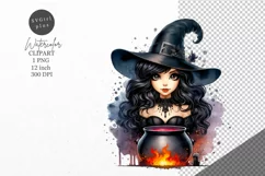 Halloween clipart, Witch clipart, Autumn clipart Product Image 1