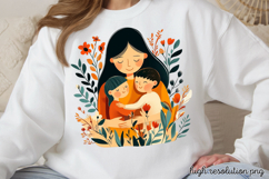 Mothers Day Folk Art Sublimation PNG Product Image 1
