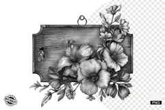 Black and White Halloween Autumn Clipart Product Image 1
