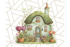 Whimsical Cottagecore Cottage PNG Clipart, Fairy House Png Product Image 4