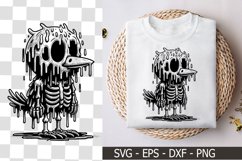 A Melting Bird Skeleton Character - Skeleton SVG Product Image 1