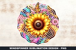 Sunflower Wind Spinner Sublimation Design Product Image 1