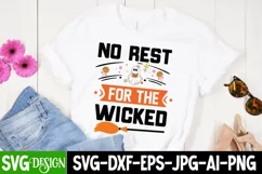 No Rest For The Wicked SVG Cut File,Halloween SVG Design Product Image 1