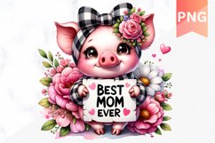 Best Mom Ever Sublimation - Mother&#039;s Day Clipart PNG Design Product Image 1
