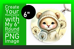 Lovely Round Design for Sublimation , Cute Animals Product Image 1