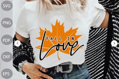 Fall in Love SVG Design / Fall Quote SVG Cut Files Product Image 1