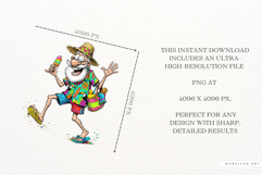 Whimsical Summer Beach Grandpa Clipart Product Image 7
