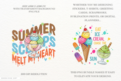 Watercolor Summer Ice Creams Clipart Product Image 2