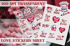Love sticker Hearts Stickers Sheet St. Valentine&#039;s Heart PNG Product Image 1