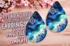 Elegant Teardrop Sublimation Design Artwork , Watercolor Pat Product Image 1