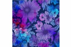 Floral abstract watercolor digital background JPG, AI Product Image 1