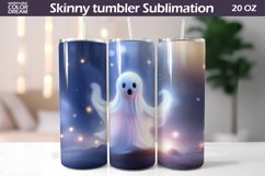Cute Ghost Tumbler Wrap | Ghost Tumbler Sublimation Product Image 1