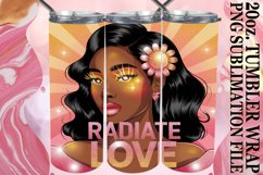 Radiant days 20oz tumbler wrap, Afro Woman Product Image 1
