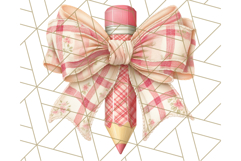 Chubby Pencil With Bows PNG Clipart, Cute School Supply Png Product Image 4