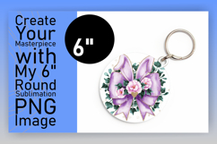 Vibrant Round Design Keychain Artwork , Easter Bunny Product Image 1