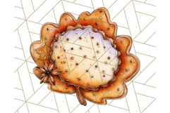 Fall Cookie Clipart PNG, Autumn Sweets Pumpkin Cookies Product Image 4