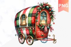 Christmas Whimsical Caravan - Clipart PNG Design Product Image 1