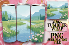 Radiant Smiles 20oz tumbler wrap, Spring Product Image 1