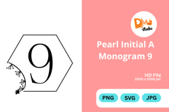 Pearl Initial Floral Monogram Product Image 1
