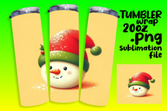 CUSTOM 20oz Tumbler PNG Artwork , Snowman Product Image 1