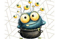 Quirky Monster Clipart PNG, Funny Spooky Creatures Product Image 4