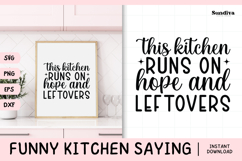 Funny Kitchen Saying SVG | Hope And Leftovers Product Image 1