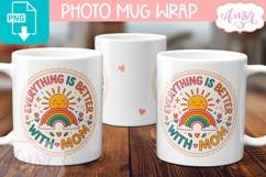 Mom mug wrap PNG, Mother's day mug wrap PNG Product Image 2