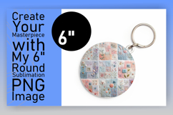 Bright Round Design Keychain Template , Patchwork Product Image 1